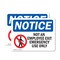 Signmission Not An Employee Exit Emergency Sign With Symbol, 24 in W x Rectangle, Vinyl Decal OS-2PACK-NS-D-1824-L-15142 - alternate 1